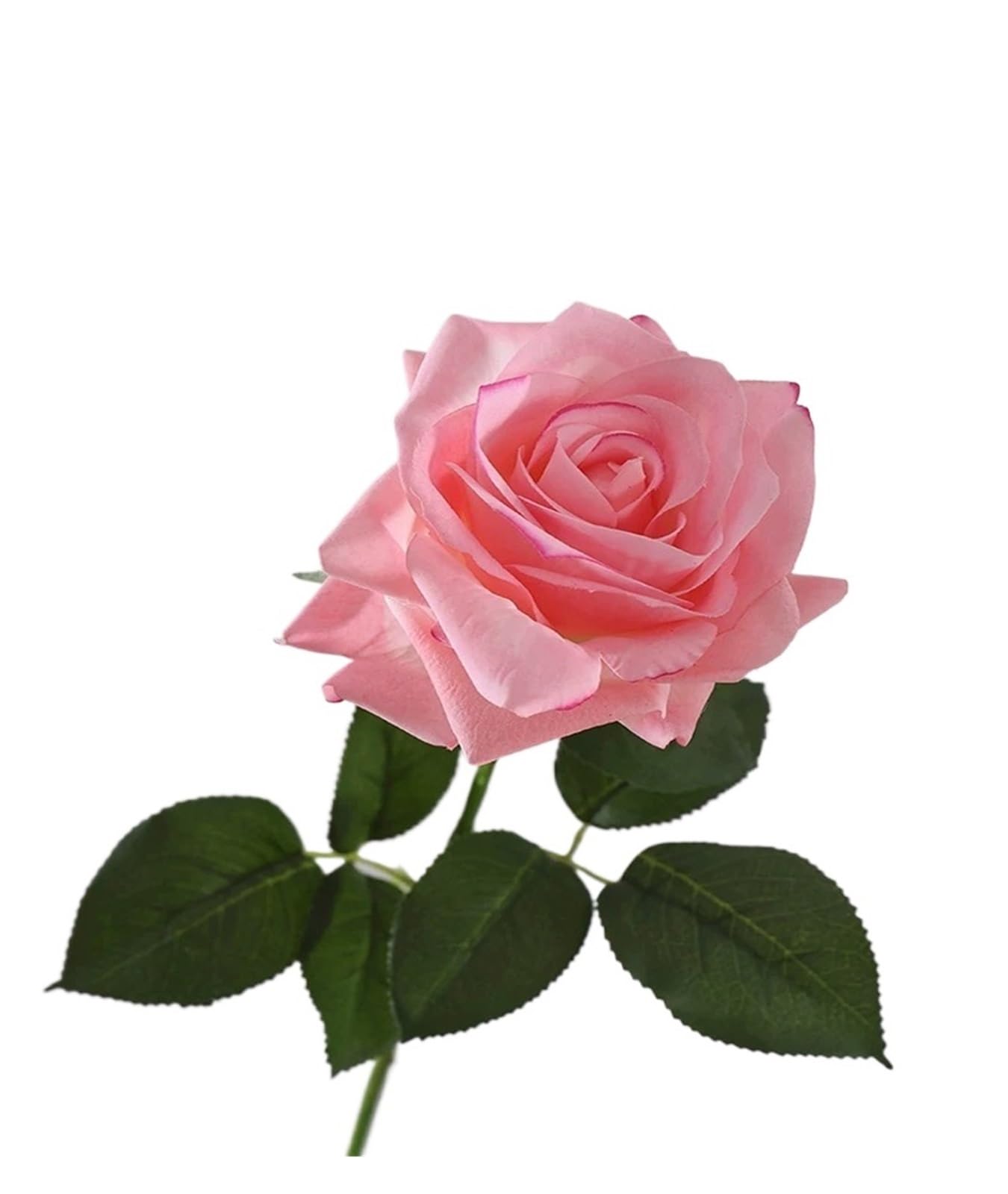 Casetlong 3/6 PCS Artificial Flowers Silk For Wedding Home Décor Bouquets DIY Floral Arrangements(Rose Pink Roses,6Pcs)