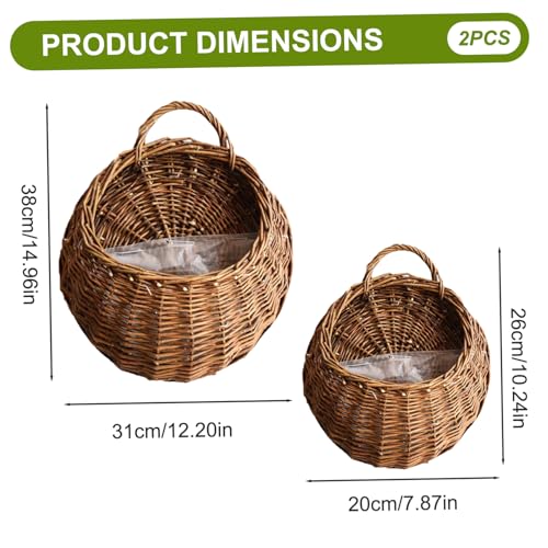 Panier en osier suspendu en rotin naturel tressé avec finitions soignées