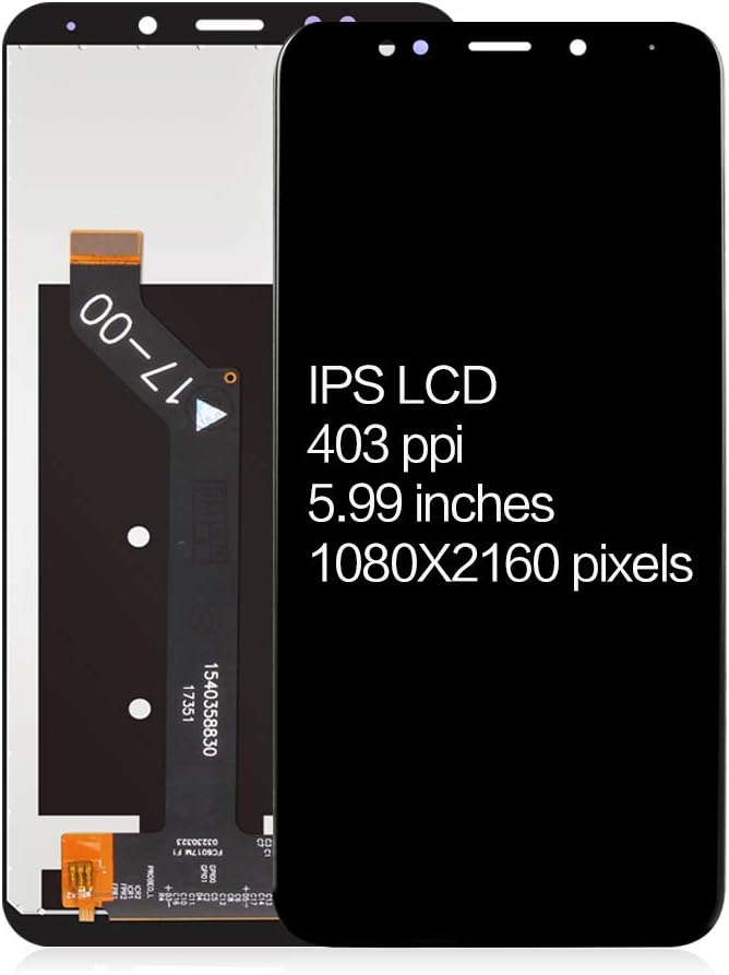 Compatible with Xiaomi Redmi 5 Plus LCD Display Screen Replacement,for Redmi 5 Plus 5.99'' Display LCD Panel Repair Parts Kit,with Tempered Glass+Tools (Black No Frame)