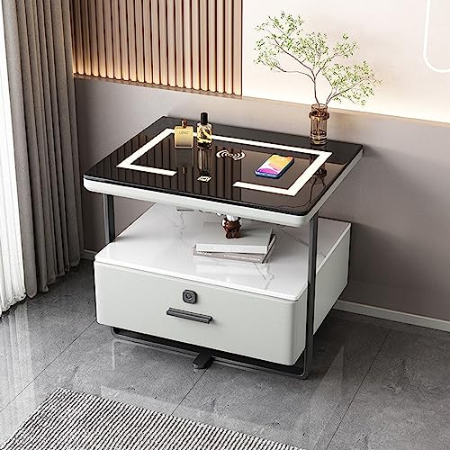 Table de nuit avec tiroir a verrouillage par empreinte digitale - 2