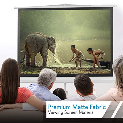 Portable Projector Screen Tripod Stand - Mobile Projection Screen , Lightweight Carry & Durable Easy Pull Assemble System For Schools Meeting Conference Indoor Outdoor Use, 50 Inch - Pyle Prjtp52 #TOP3