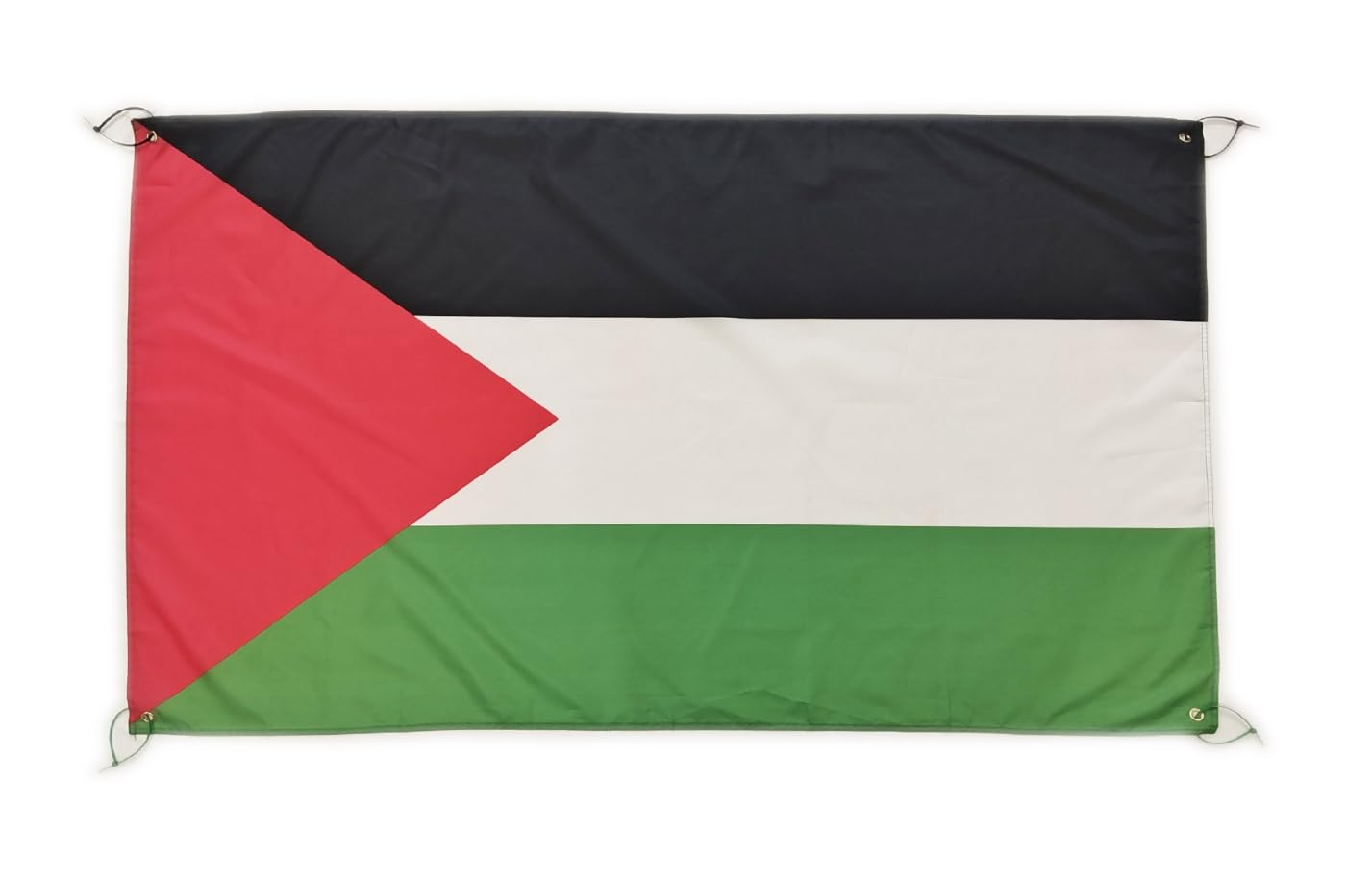 Palestine Flag, Large, 150 x 90 cm, Palestine Flag for Balcony with 4 Eyelets and 4 Cable Ties (Palestine) - Image 2