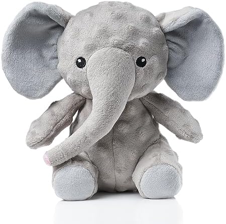 MewaJump Squeaky Dog Toy, Durable Dog chew Toy with Crinkle Paper, Elephant Shaped Stuffed Dog Toy with Soft Fabric for Small, Medium, and Large Breeds