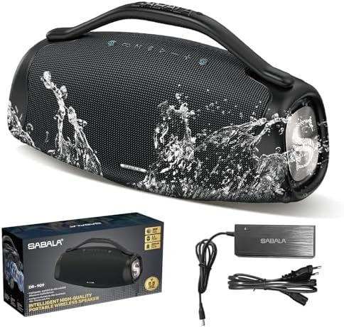 Caixa de Som Bluetooth SABALA DR-909 Boombox,39000mAh 36H Bluetoo...
