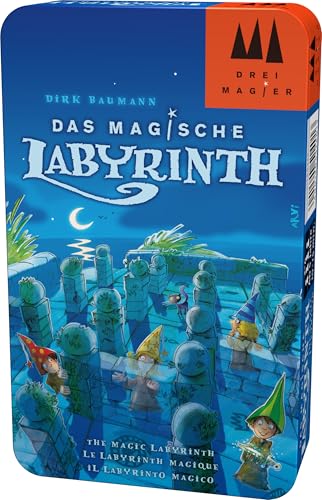 Schmidt Spiele 51401 Das Magische Labyrinth, DREI Magier Reisespiel in der Metalldose