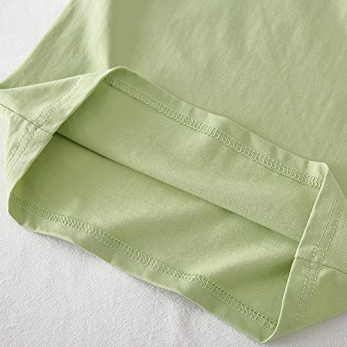 Image of KISBINI Little Girls Boys Short Sleeve T-Shirt Cotton Solid Tees for Toddlers
