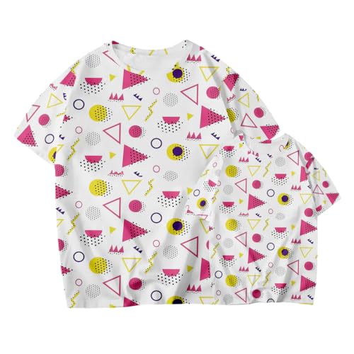 T-shirt sport fille à col rond en coton pour l'école et le sport