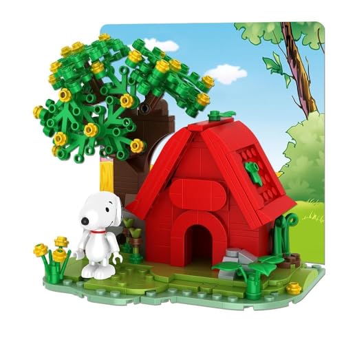 BlueBrixx Pro 107362 – Snoopys Hundehütte aus Klemmbausteinen mit 315 Bauelementen