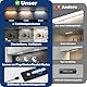 Befurglor Unterbauleuchte Küche LED Lampe mit Bewegungsmelder, 3 Farbmodi Dimmbar, 2000mAh USB Aufladbar Schrankbeleuchtung 26cm, LED Sensor Licht für Kleiderschrank, Küche, Treppe(2 Stück,Schwarz)