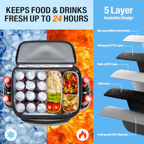 Image of Backpack Cooler - 40 Cans Insulated Cooler Backpack for Men & Women