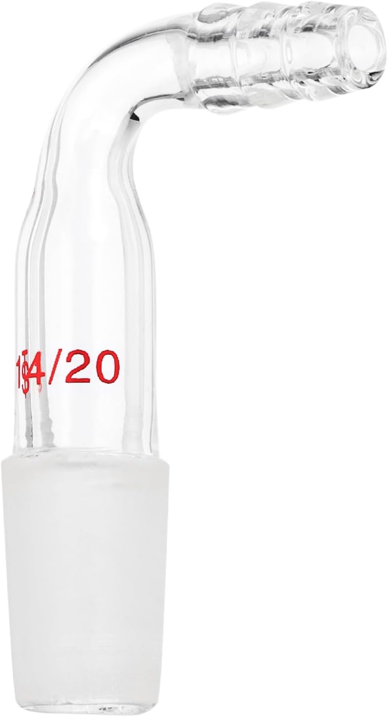 PATIKIL Glass Distillation Adapter, 14/20 Borosilicate Glass Outer and Inner Adapter Part for Laboratory Distillation Equipment Supply, 1 Pcs, 7mm / 0.28"