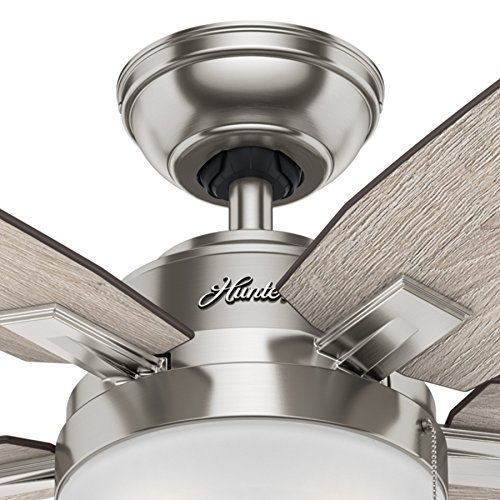 Hunter Fan 54 Inch Contemporary Ceiling Fan In Brushed Nickel With Led Light Kit (Renewed) #TOP1
