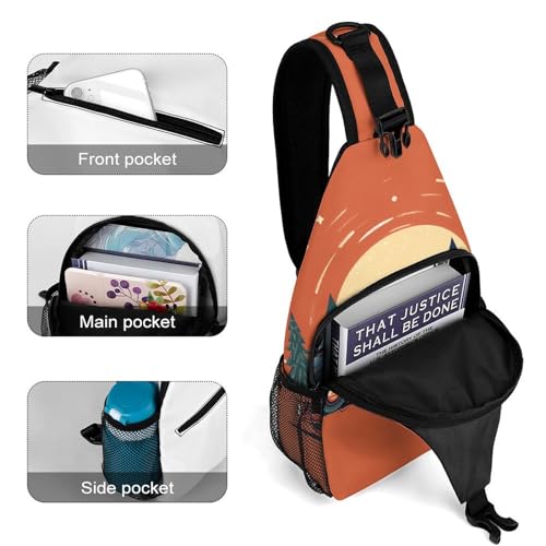 Bolso bandolera casual para hombro y pecho deportivo miniatura 4