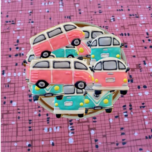 Vintage Van Cookie Cutters Small Bus Vehicle Rear Back Automobile Front And Van Side View Cookie Cutters (3 Pack) #TOP3