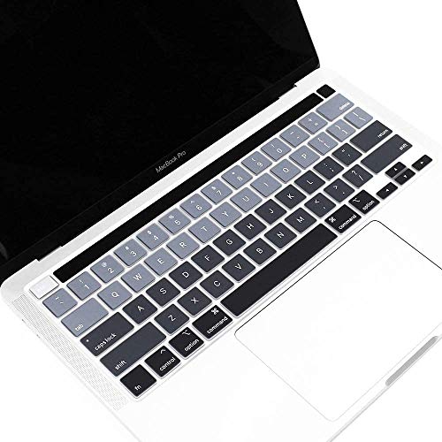 Image of Oaky Keyboard Protector Compatible with MacBook Pro 16 Inch 2019-2020 Release Model A2141 Soft Silicone Waterproof Dust-Proof Ultra Thin Keyboard Cover Skin for MacBook Pro 16 Inch - Silicon Grey