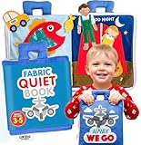 Curious Columbus Quiet Book – Away We Go Busy Book for Kids, Montessori Airplane Travel Toy for Preschool and Early Learning