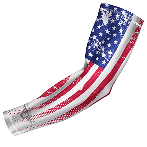 Image of Bucwild Sports USA Mexico P. R. Flag Compression Arm Sleeve - Youth - Adult - Baseball Football
