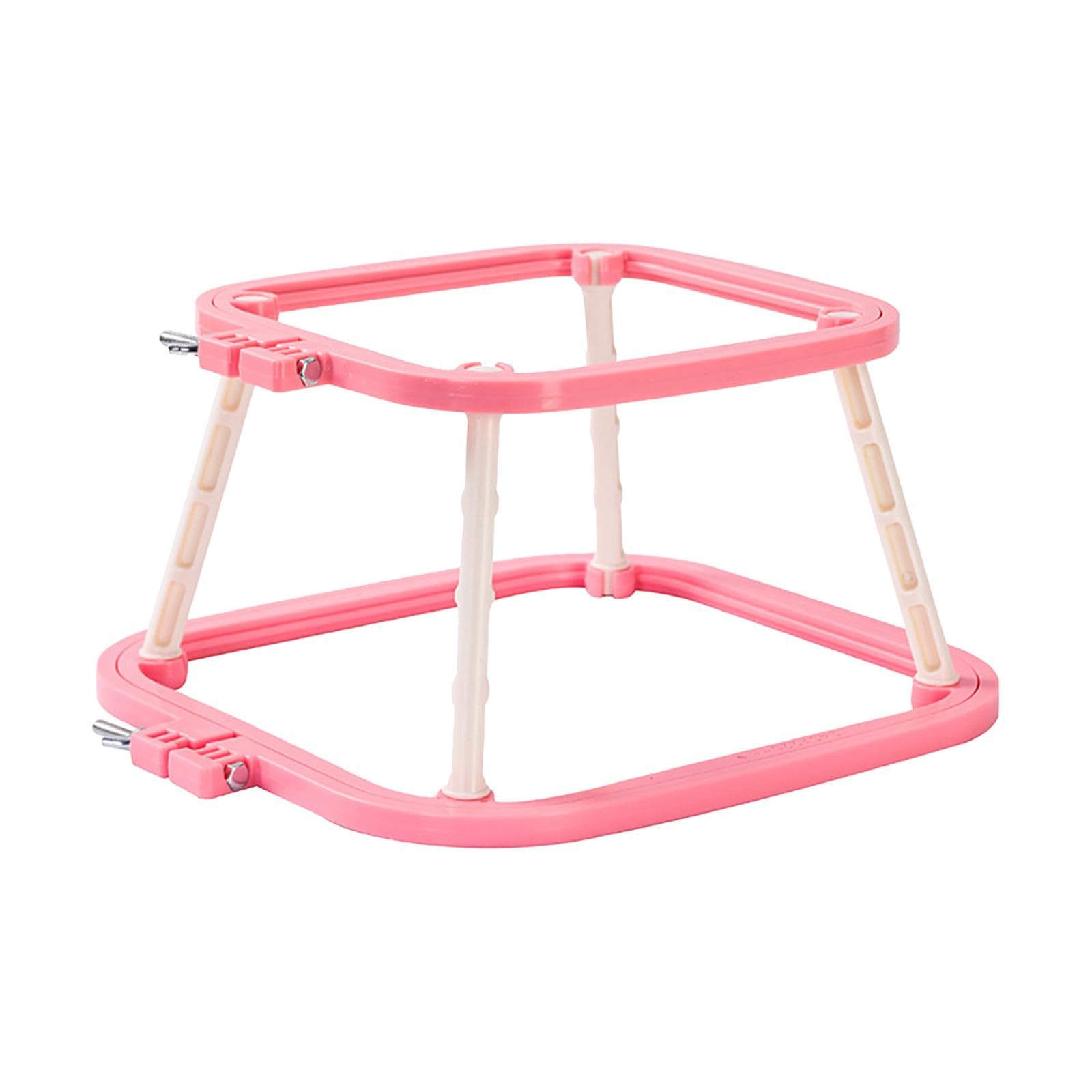 Tachiuwa Cross Stitch Rack Embroidery Frame Lap Stand Double Layer DIY Tool Art Crafts Needlework Stitching Lap Stand Hoop Hoop Holder, red