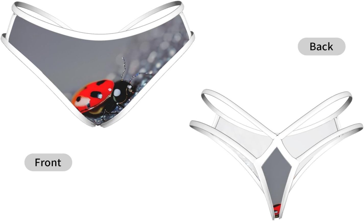 Ladybugs Infinite Speckled Print Sexy Underwear G String Thongs For Women Low Rise No Show Workout Panties For Sports