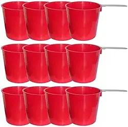 Kit 10 Comedouro Para Galinheiro Galinha Galos Codornas Aves Bebedouro