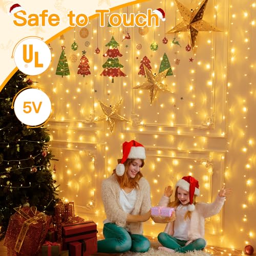 Ollny W0102M020L Curtain Lights 200Led 6.6X6.6Ft thumb #8