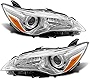 ADCARLIGHTS 2015-2017 Camry Headlight Assembly Headlights for 2015-2017 Toyota Camry Headlamp Replacement Left and Right - Chrome Housing