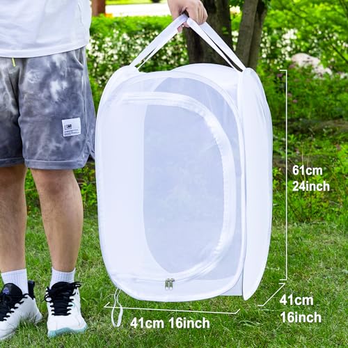 Image of Pop‑up Butterfly Habitat Enclosure with High‑Clear PVC Panel & Fine Mesh