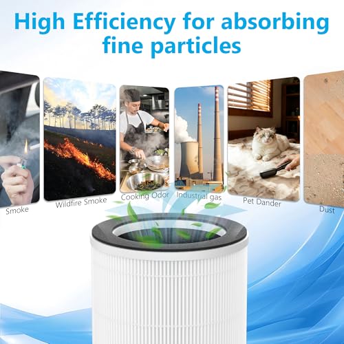 Image of 2 Packs HAP609 Replacement Filter Compatible with ECOSELF HAP609 Air Purifi-er for Home Large Room up to 1800 Ft, Main Filter