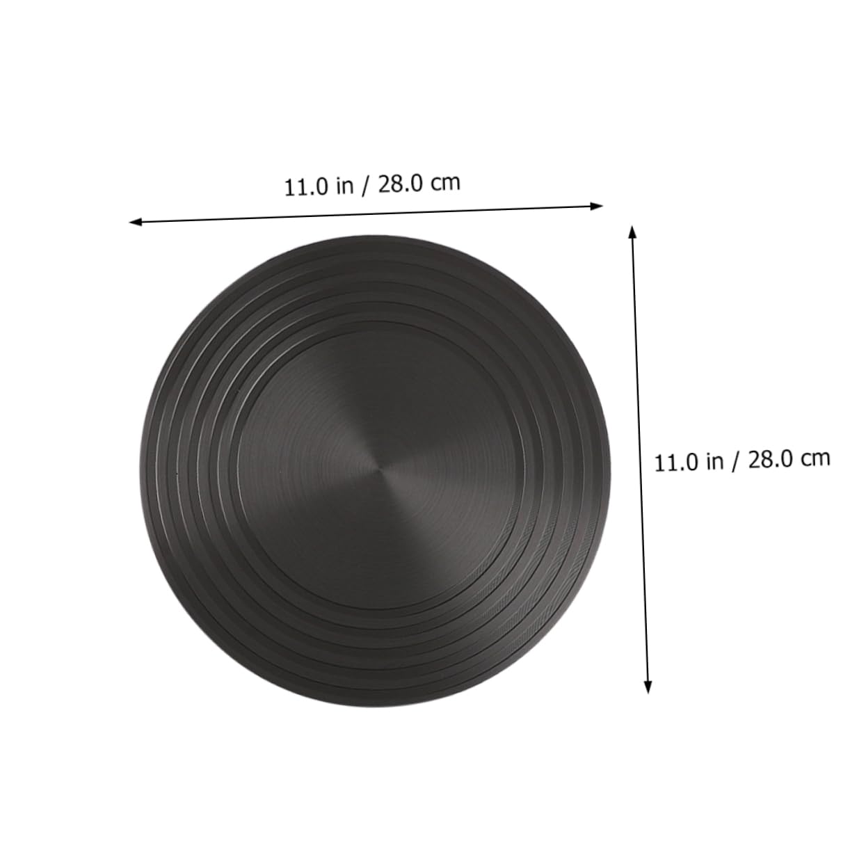 LIFKOME Difusor de Calor Redondo 28cm de Aluminio Negro para Cocina | Distribución Térmica, Descongelación Rápida y Antiquemado, Accesorio para Gas, Uso Doméstico
