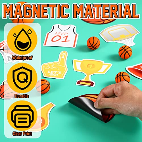 Sumind SUMIND-BASKETBALL MAGNETS-30012 16 Pcs Basketball Magnets Decorations Sports Magnetic Magnets thumb #4