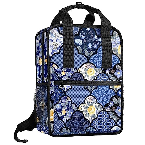 Sac à dos bleu confortable contre le mal de dos scolaire avec bretelles larges