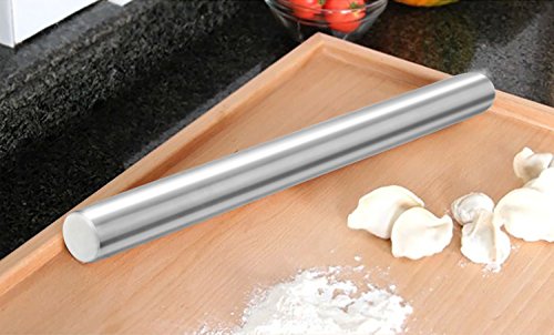 Rodillo de Metal, Rodillo de Metal para Panadero, el Mejor para Fondant, Pastas para Tartas y Pay, Galletas y Masa para Pasteles - 1.5Inch Diameter