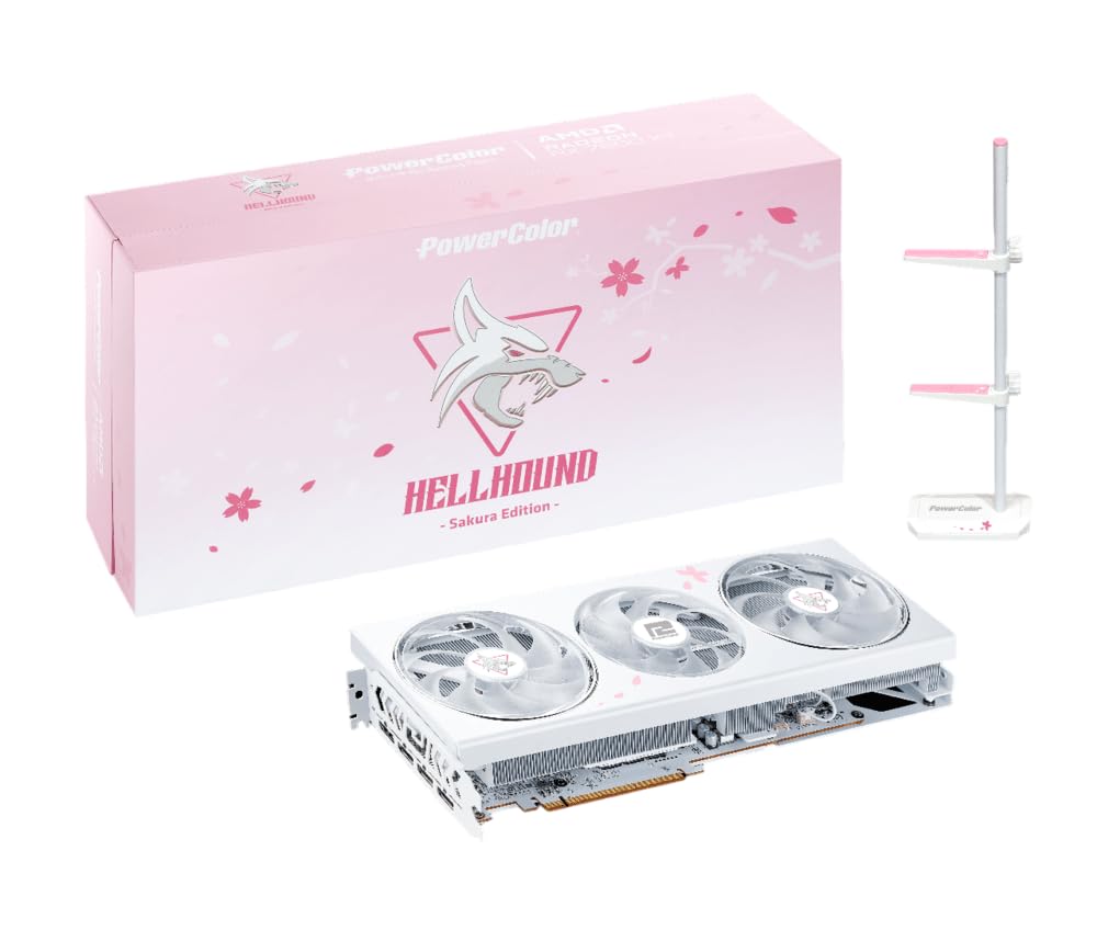 【新品】PowerColor RX7800XT 16G-L／OC／SAKURA PowerColor Hellhound Sakura Radeon RX 7800 XT Graphics Card