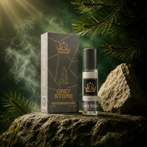 Image of Noorson Grey Stone Attar 6ml | Long Lasting Alcohol-Free Perfume Oil for Men & Women | Premium Natural Ittar Fragrance | Roll-On Concentrated Attar | Daily Wear & Special Occasion Scent | Travel Friendly Bottle