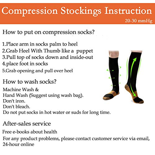 Sunfeeling 5 Pairs Copper Compression Socks For Women And Men(20-30 Mmhg) - Best Medical For Running Athletic Nurses Pregnancy Flight Travel(White, L/Xl) #TOP3