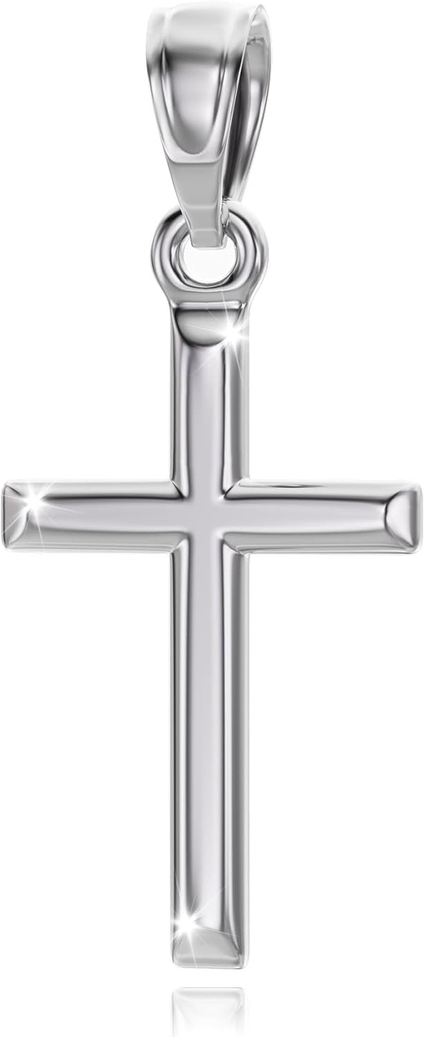 Cross Necklace with Luxury Gift Box - Top-grade 316L Stainless Steel Cross Pendant, Sleek Polished Design, Christian Jewelry for Men and Women