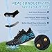 Grounding Shoes with Copper, Conductive Socks & Insoles, Barefoot Water Shoes for Women Men, Hike Waterproof Trail Running Healthy & Non-Slip Outdoor Breathable Comfortable