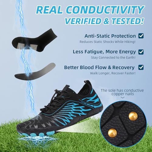 Grounding Shoes with Copper Barefoot Shoes Women Men, Outdoor Waterproof Hike Healthy Non-Slip Flexible4