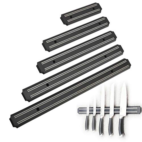 Cuchillo magnético fuerte resto de montaje en pared cuchillos bastidores raya titular barra estante organizador hogar cocina cuchillos accesorios (20cm) Cover