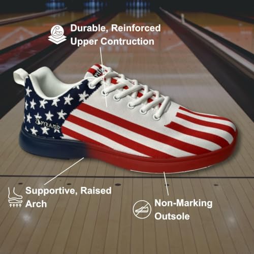 Image of Pyramid Men's Path Lite Seamless Mesh Bowling Shoes - Lightweight Seamless Design, Athletic Fit, Breathable Knit Upper, Universal Slide Soles