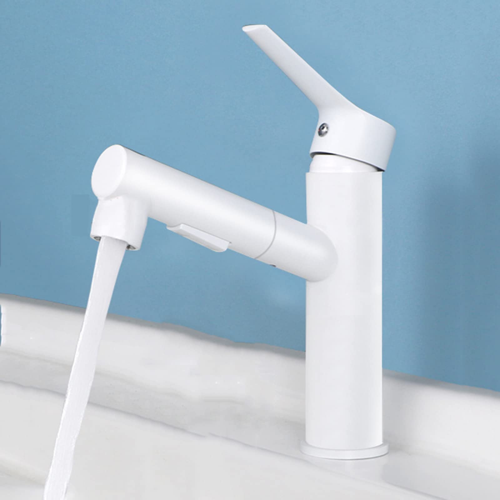 Mitigeur de lavabo avec douchette extractible 3 modes de jet eau chaude froide