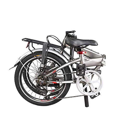 D&XQX 20-Zoll-Folding Geschwindigkeit Fahrrad, Erwachsener Folding Fahrrad Frauen Student Single Speed Variable Speed Stoßdämpfer Fahrrad-beweglicher Commuter Car,Grau – Bild 7