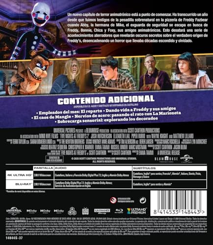 Five nights at Freddy´s 2 4K UHD Película Bluray de Terror 3