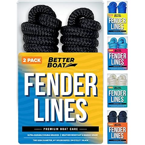 Boat Fender Lines with Heat-Treated Eyelet and Double-Braided Nylon Cover