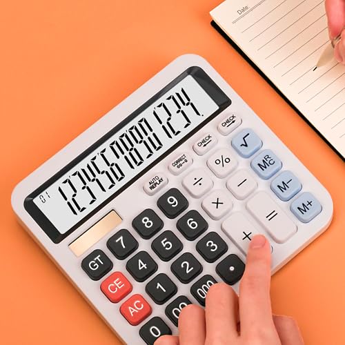 Image of Arsenio New Colorful Mechanical Calculator Easy to Press Button 12 Digit Large Display Calculator for School Office Business Home (Multicolor) (Design-06)