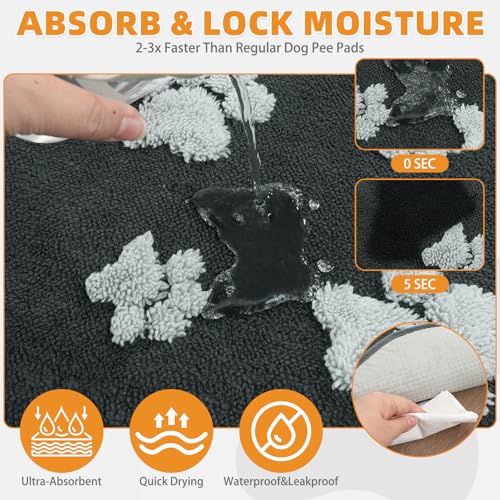 Image of KOOLTAIL Washable & Waterproof Dog Whelping Pad for Large Dogs, 72x72in Super Absorbent & Soft Warm Plush Puppy Pads Potty Training, Quick Dry Reusable Pet Mats for Whelping Box Supplies,Playpen,Crate