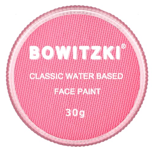 Bowitzki 30g Professional Face Paint Body Paint Water Based Face painting Makeup for Adults Split Cake Single Color (Light Pink)