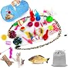 AILUKI 35PCS Cat Toys Variety Pack for Indoor Cats, Kitten Toys Set with Collapsible Cat Tunnel, Feather Wand, Plush Mice, Crinkle Balls & Interactive Cat Toys Bundle Storage Bag