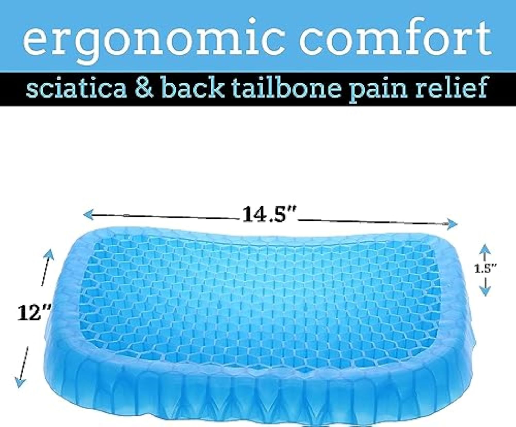Egg Gel Seat Cushion Ergonomic Design for Comfort