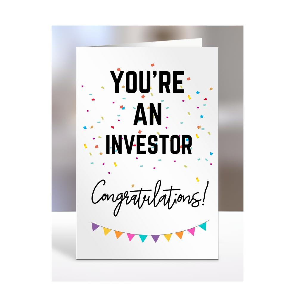 You're an Investor card, gifts for men, women, him, her, female, male, presents for Christmas, new, congratulations, baby, you are, A5-173_134 — image 1